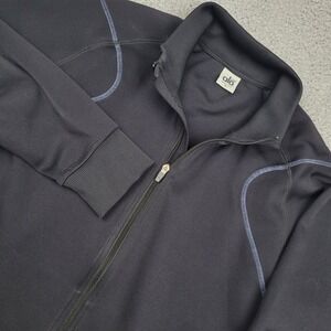 Alo Yoga CoolFit Black Full Zip Jacket Mens XL Athletic Training